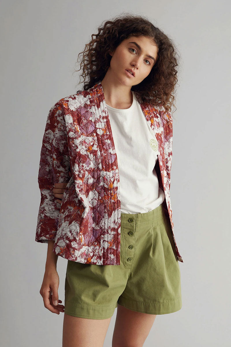 Komodo Kishi Quilted Jacket Poppy Red Red