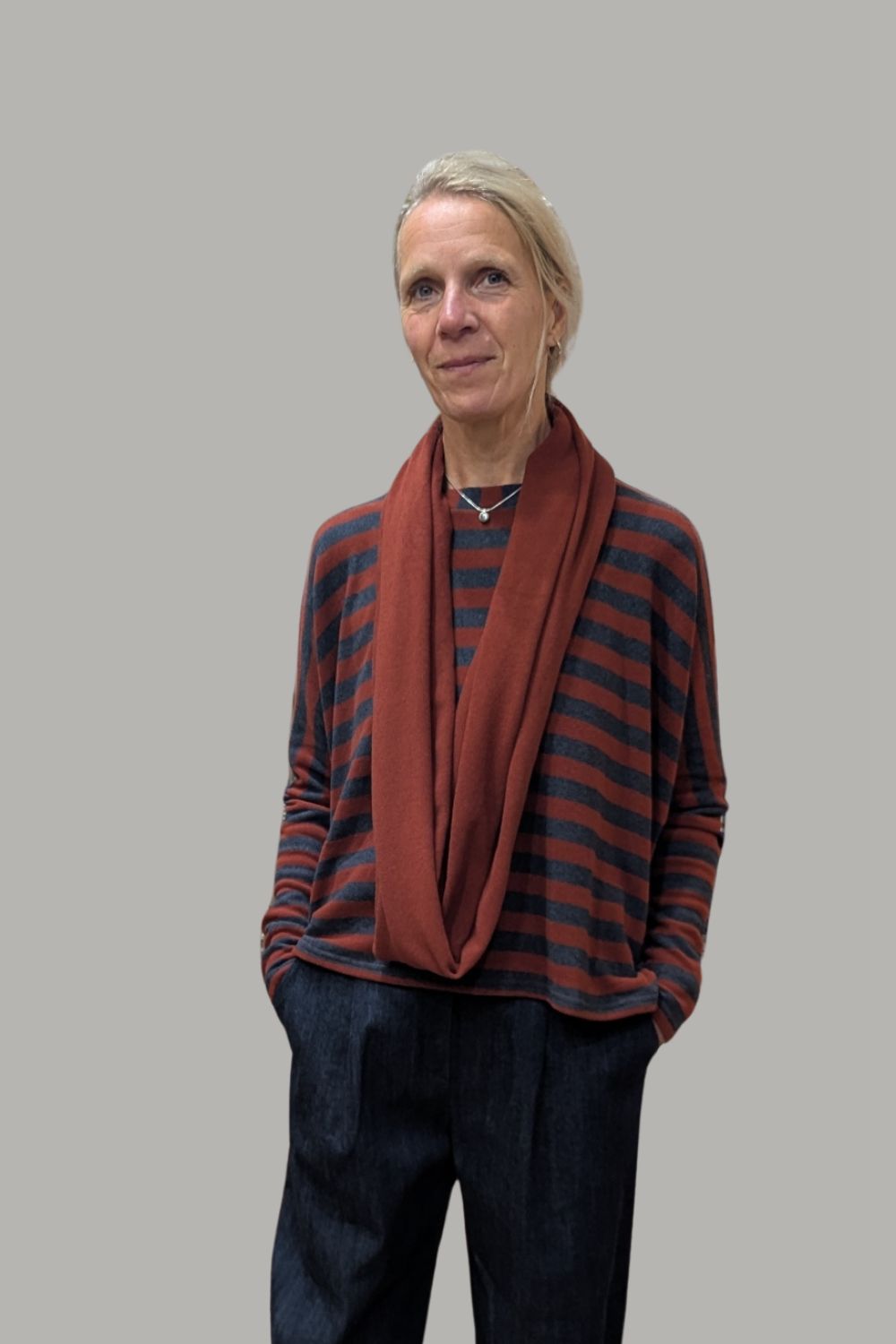 Flared Stripe Sweater