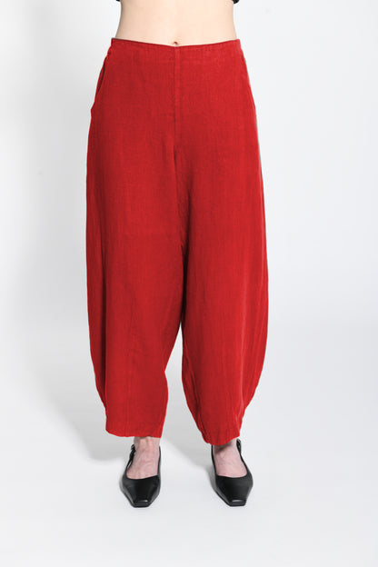Linen Bubble Back Seam Trousers