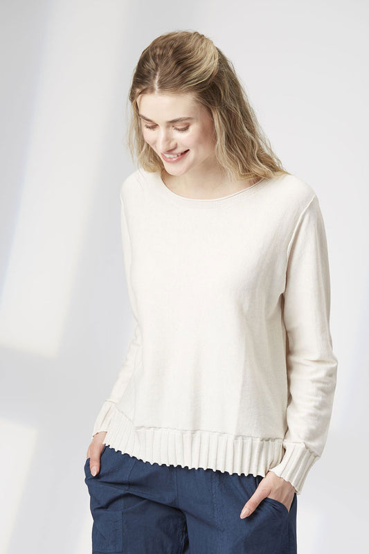 Roundneck Sweater With Buttons