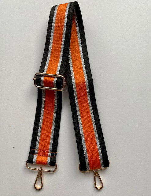 Kris-Ana Orange and Black Bag Strap