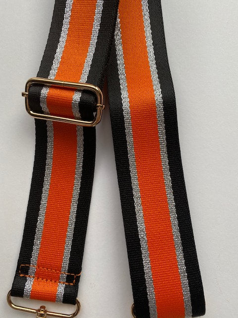 Kris-Ana Orange and Black Bag Strap
