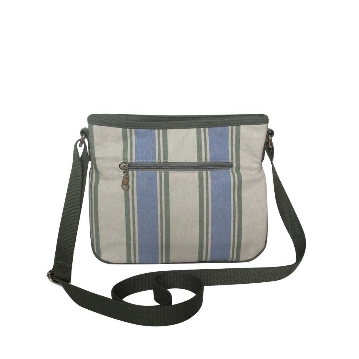 Earth Squared Stripe Canvas Rosy Bag Blue