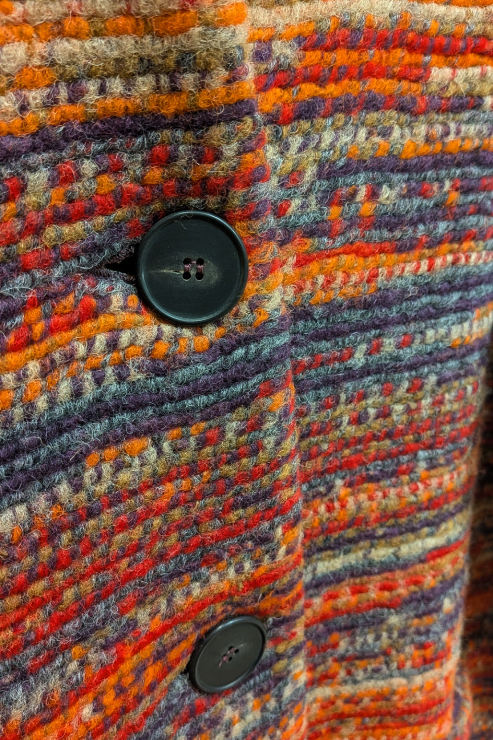 Artisan Wool Blend Stripe Coat