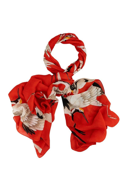 Stork Print Scarf