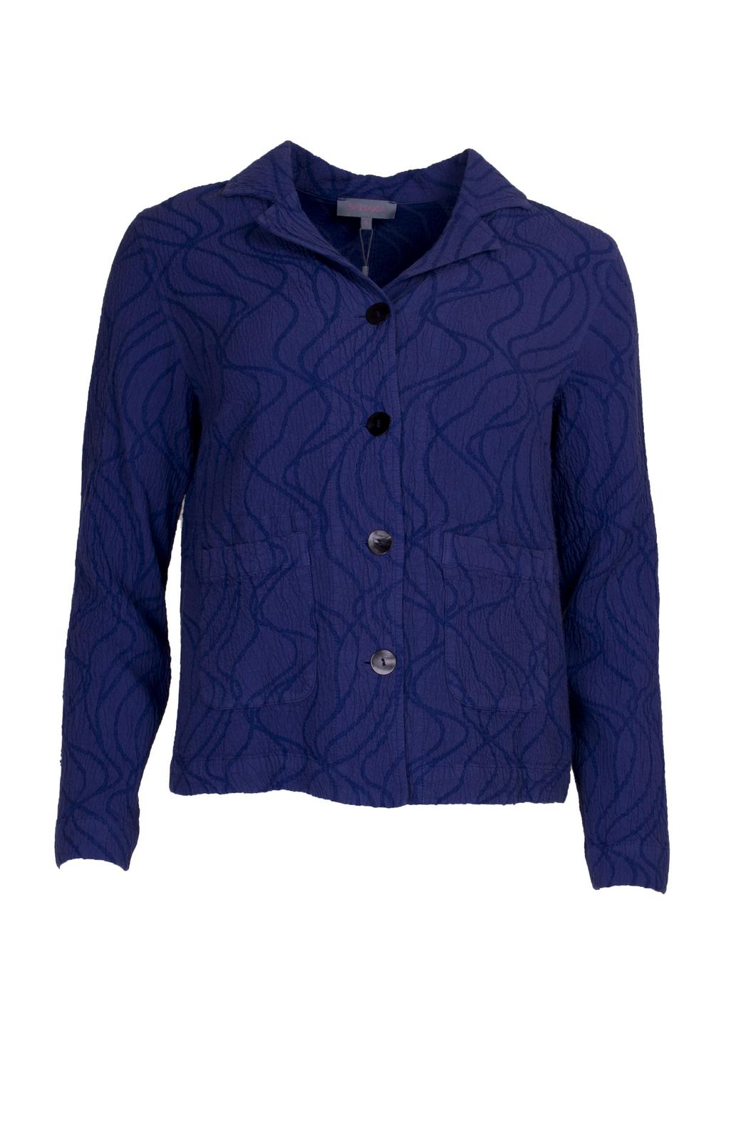 Sahara Wave Jacquard Pocket Jacket Purple