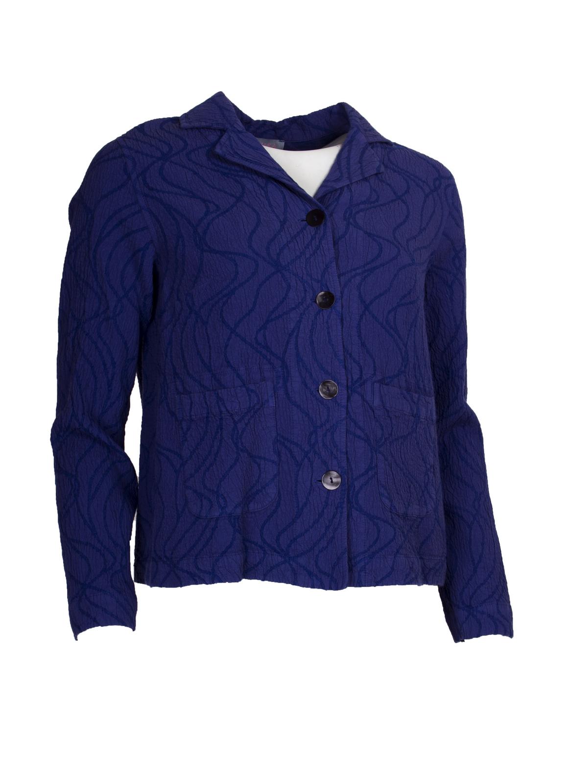 Sahara Wave Jacquard Pocket Jacket Purple