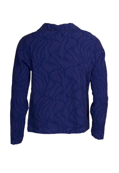 Sahara Wave Jacquard Pocket Jacket Purple