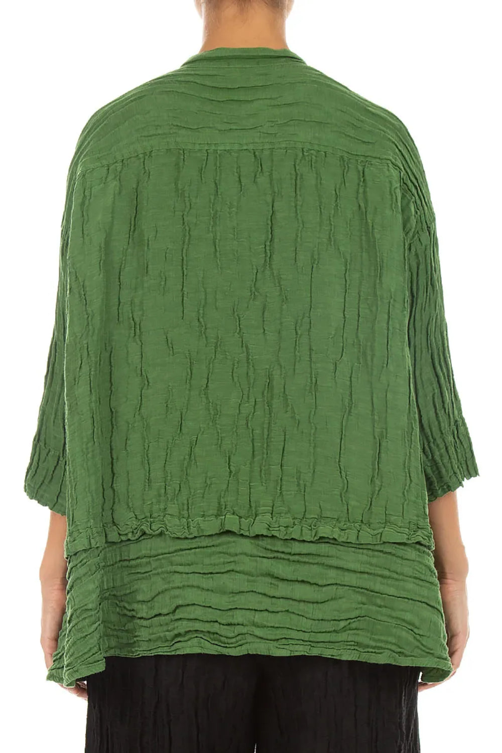 Flared Crinkle Silk 52230 Shirt