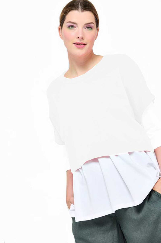 Mes Soeurs et Moi Padding Oversized Top Blanc