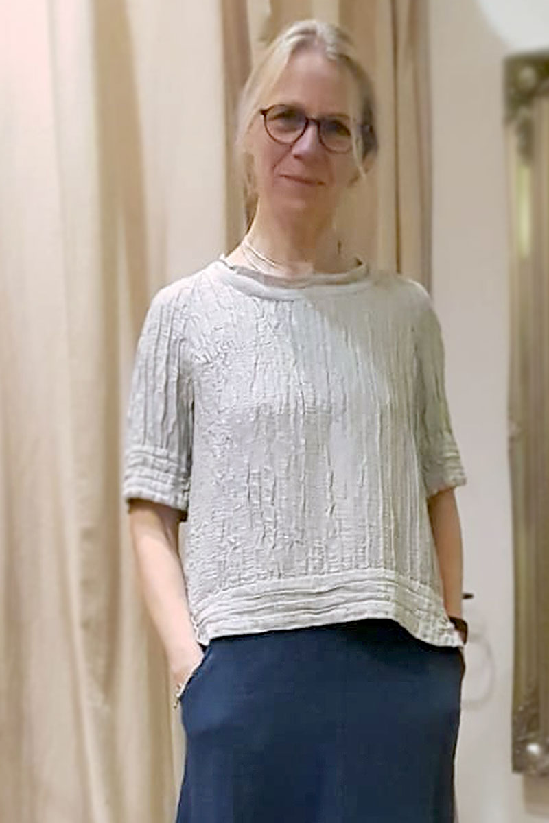 Grizas Silk Linen 5840 Top Silver Silver