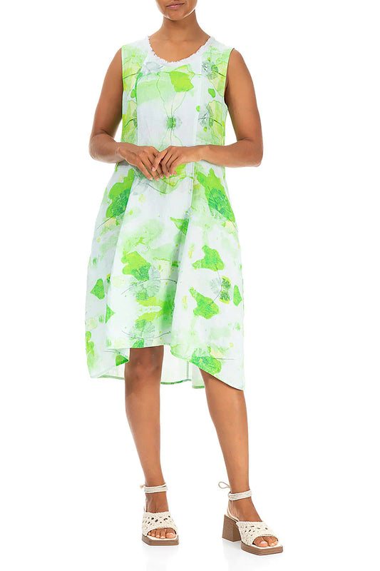 Grizas Sleeveless Printed 91690 Dress Spring Green