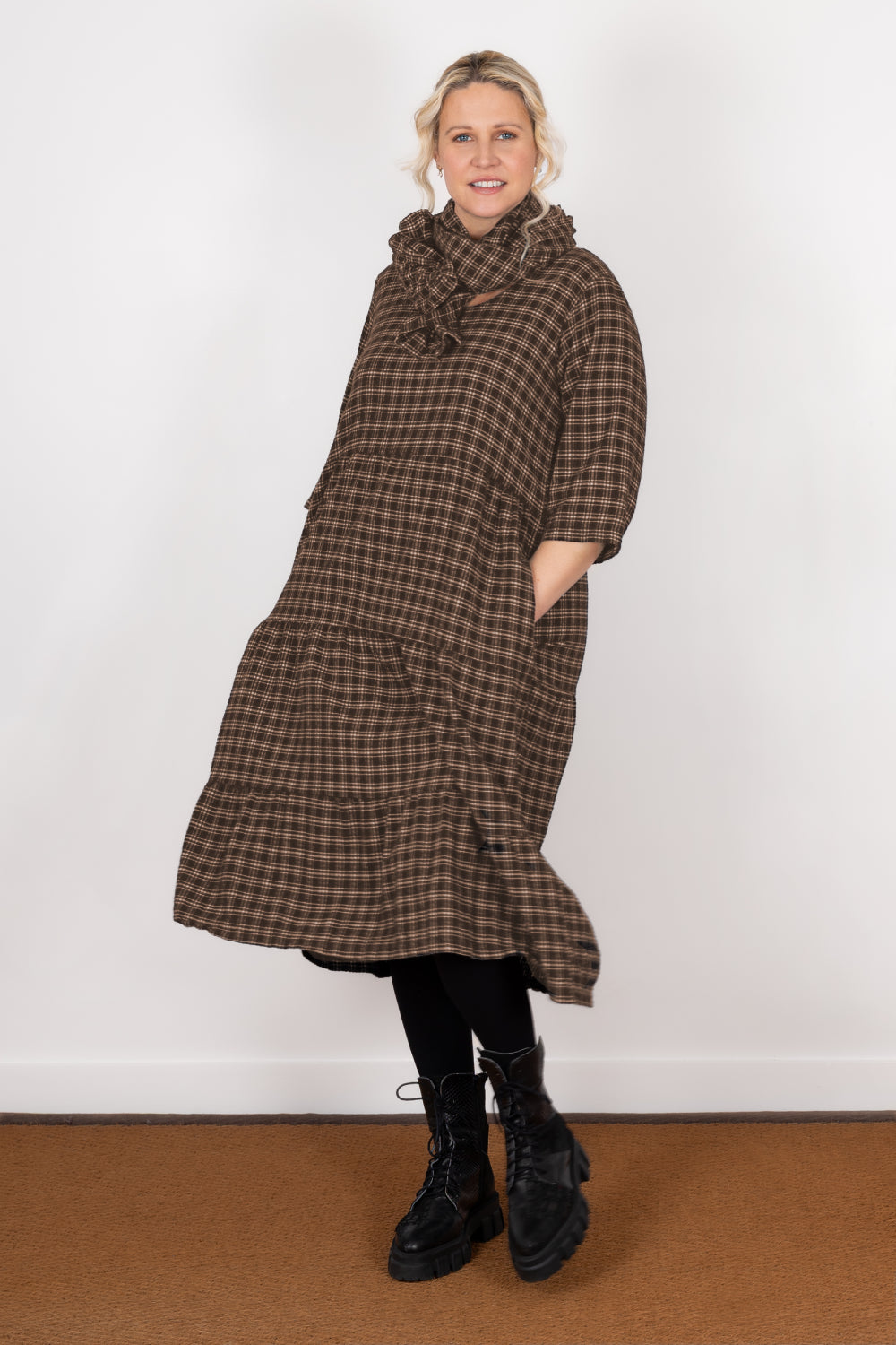Soft Check 7324 Dress
