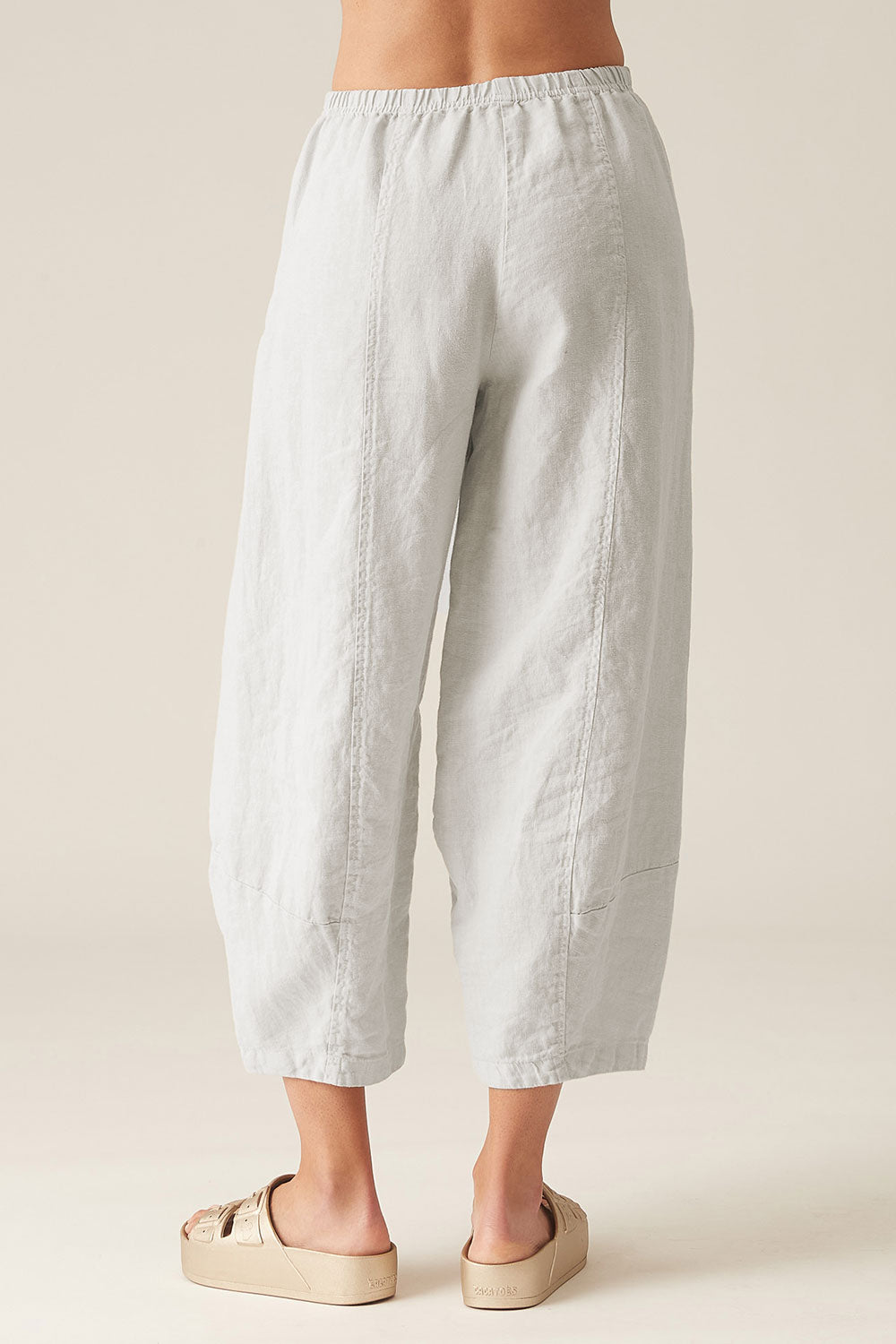 Cut Loose Solid Linen Lantern Pants Aluminium