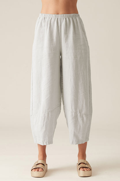 Cut Loose Solid Linen Lantern Pants Aluminium