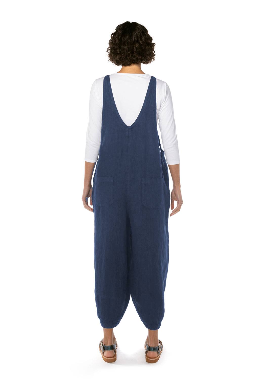 Solid Linen Overalls