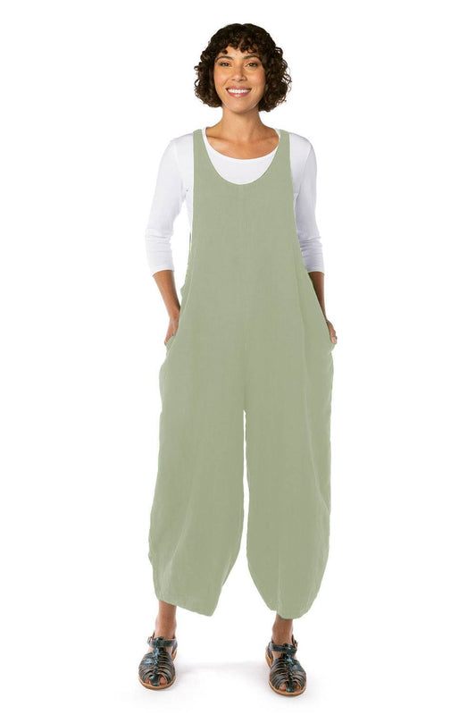 Solid Linen Overalls