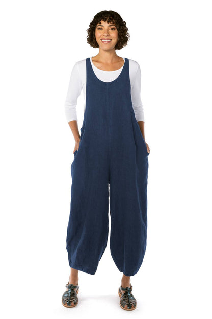 Solid Linen Overalls