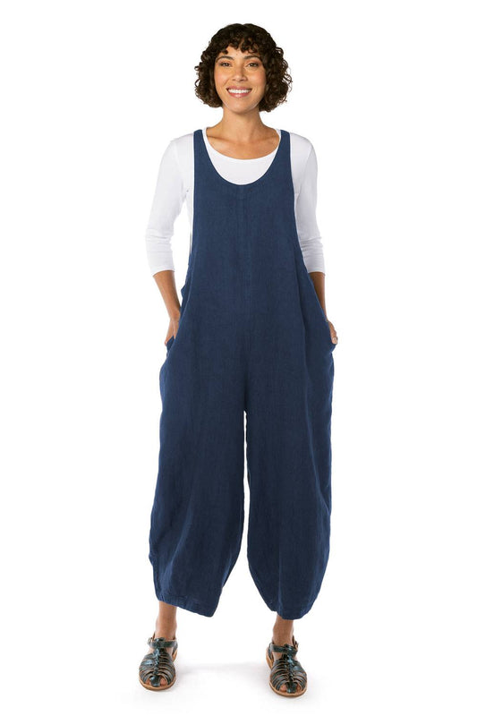 Solid Linen Overalls