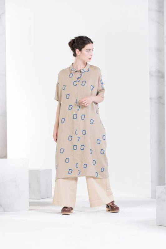 Neirami Maxi Shirt Dress Natural
