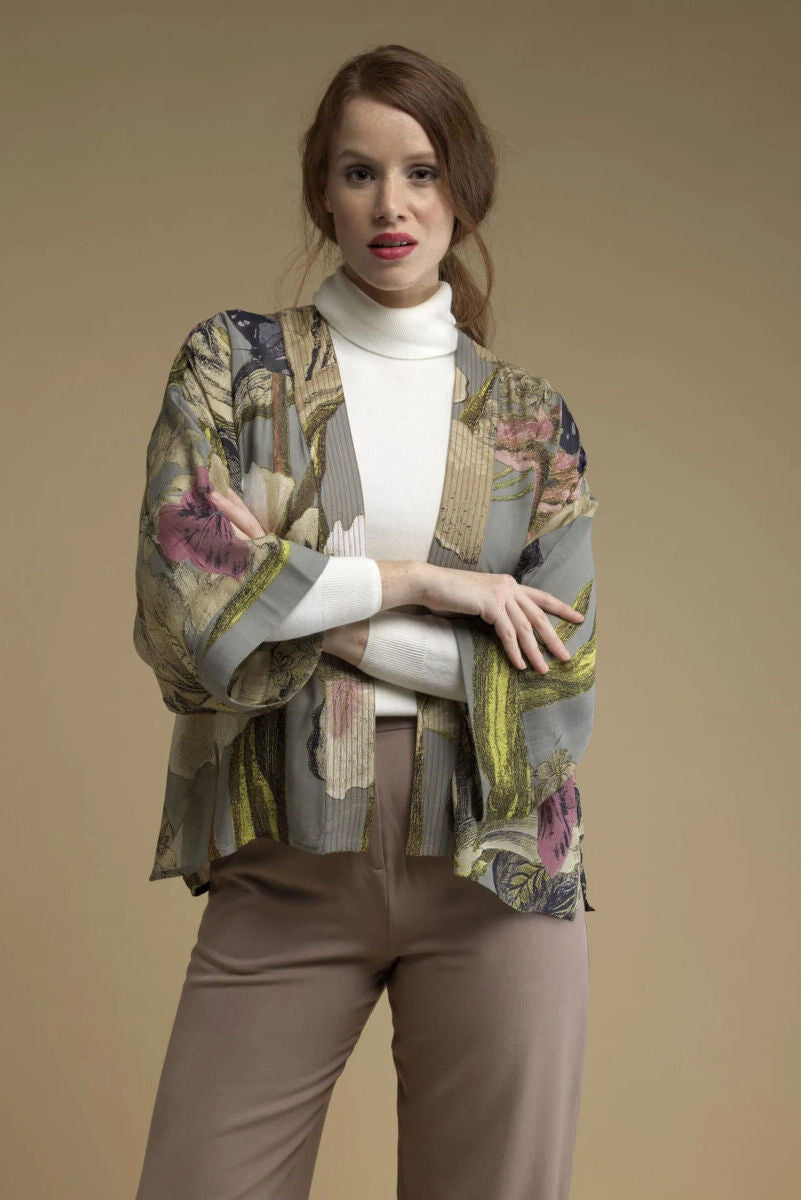 One Hundred Stars Iris Kimono Grey
