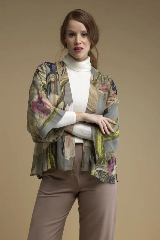 One Hundred Stars Iris Kimono Grey