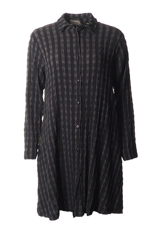 Thing Clothing Structure Plaid 6662 Shirt Dress Olive Green