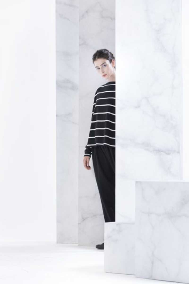 Neirami Boxy Boat Neck Top Lisbona