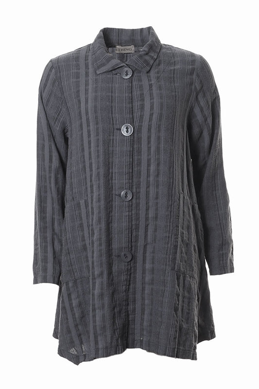 Thing Clothing Cotton Stripe 6578 Jacket Indigo Blue