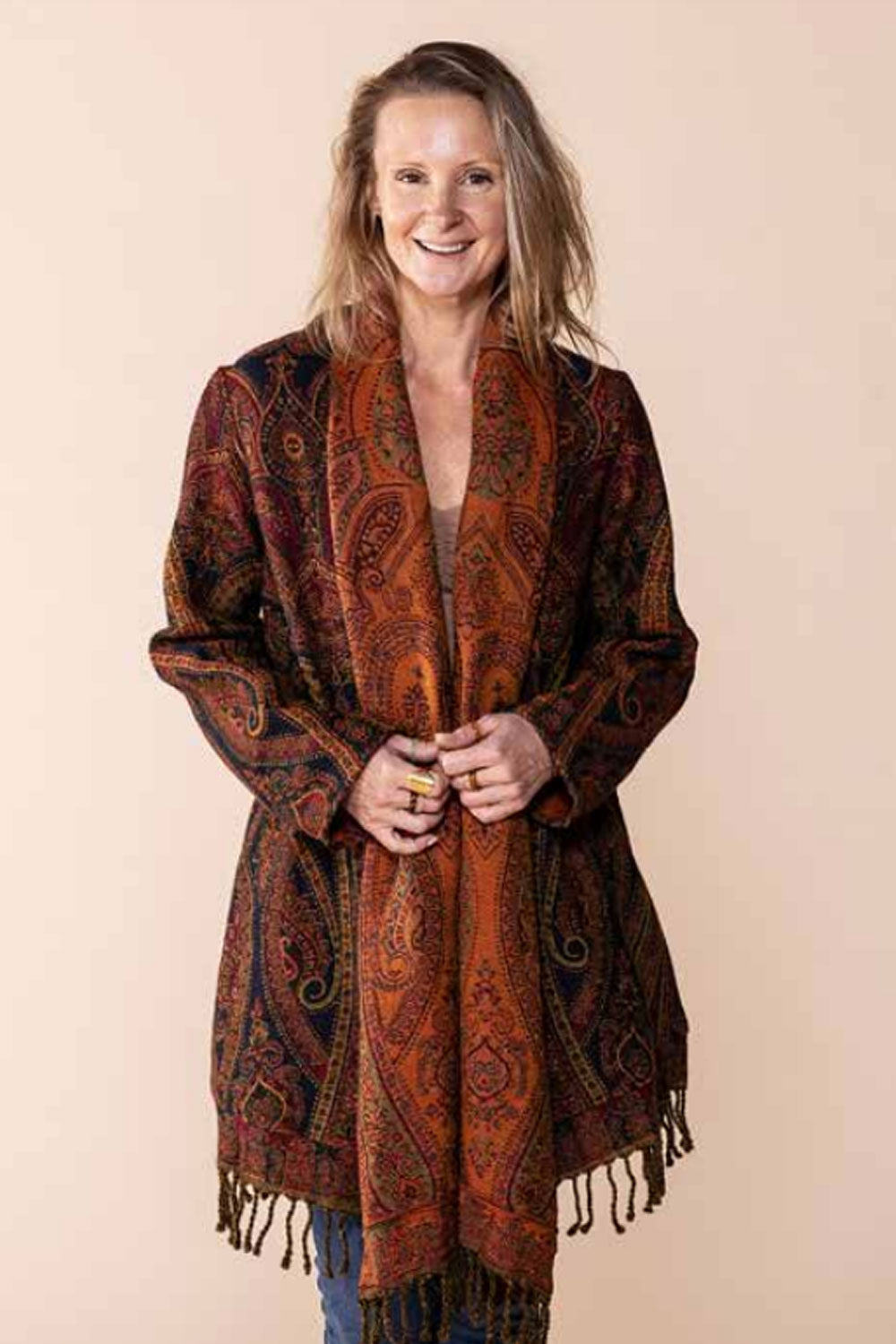 Nila Rubia Sula Jacket Paisley Orange