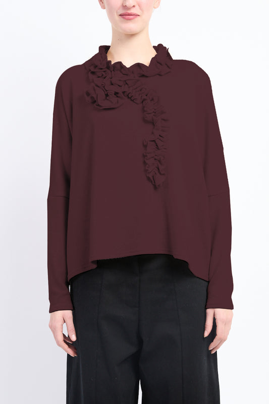 Ruffle Soft Basic Pullover