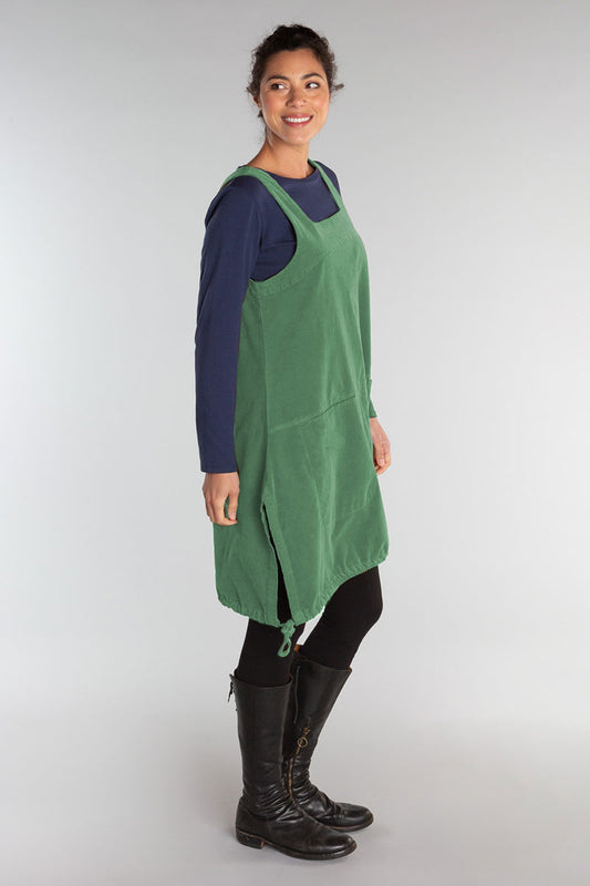Cut Loose Mini Cord Pinafore Tarragon