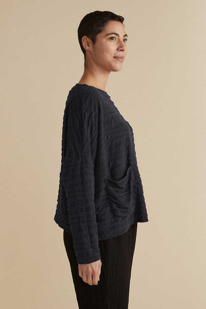 Texture Char Pocket Pullover