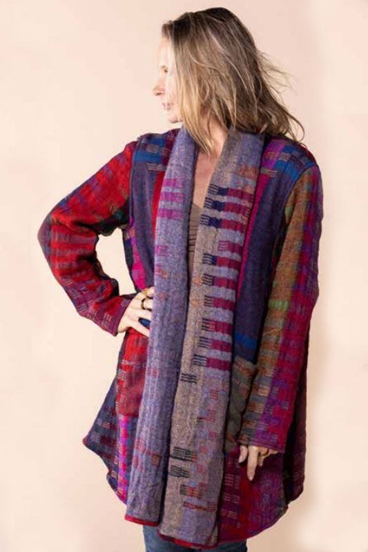 Nila Rubia Reversible Block Thar Jacket Red