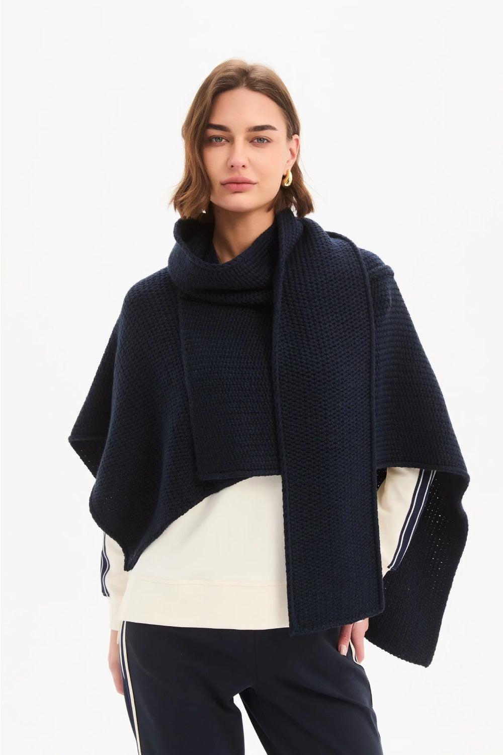 Asymmetric Wrap Knit