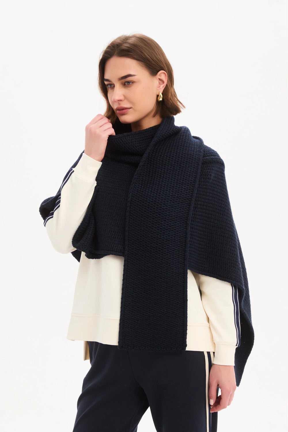 Asymmetric Wrap Knit
