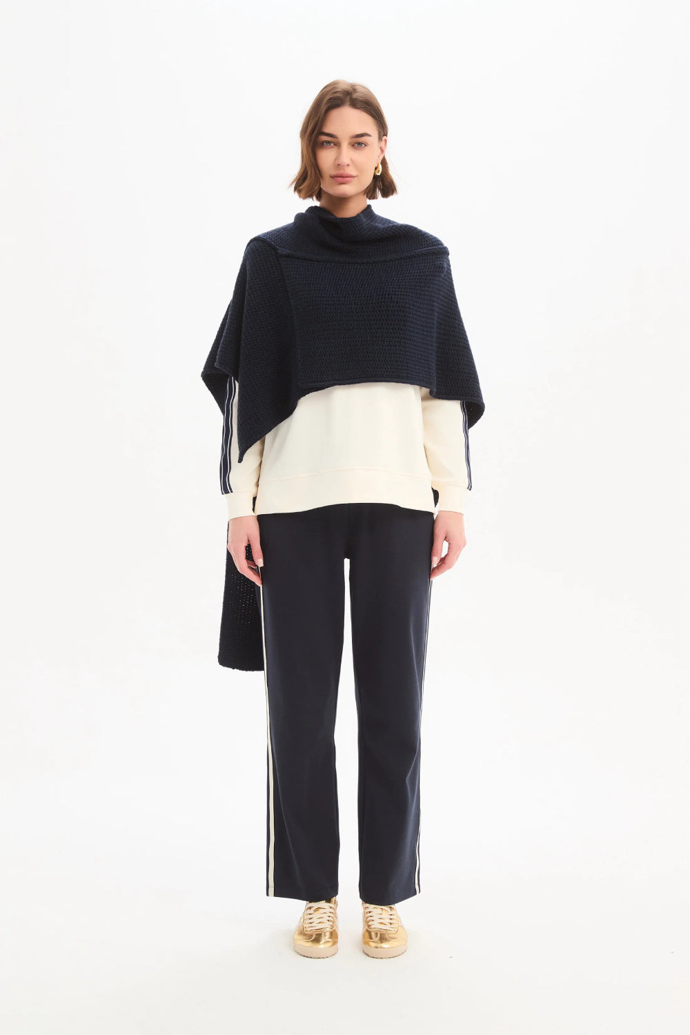 Asymmetric Wrap Knit