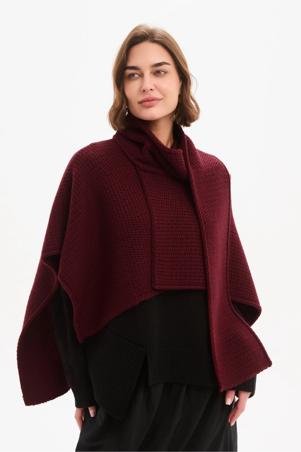 Asymmetric Wrap Knit
