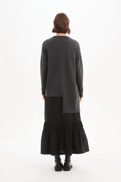 Asymmetric Zip Detail Knit
