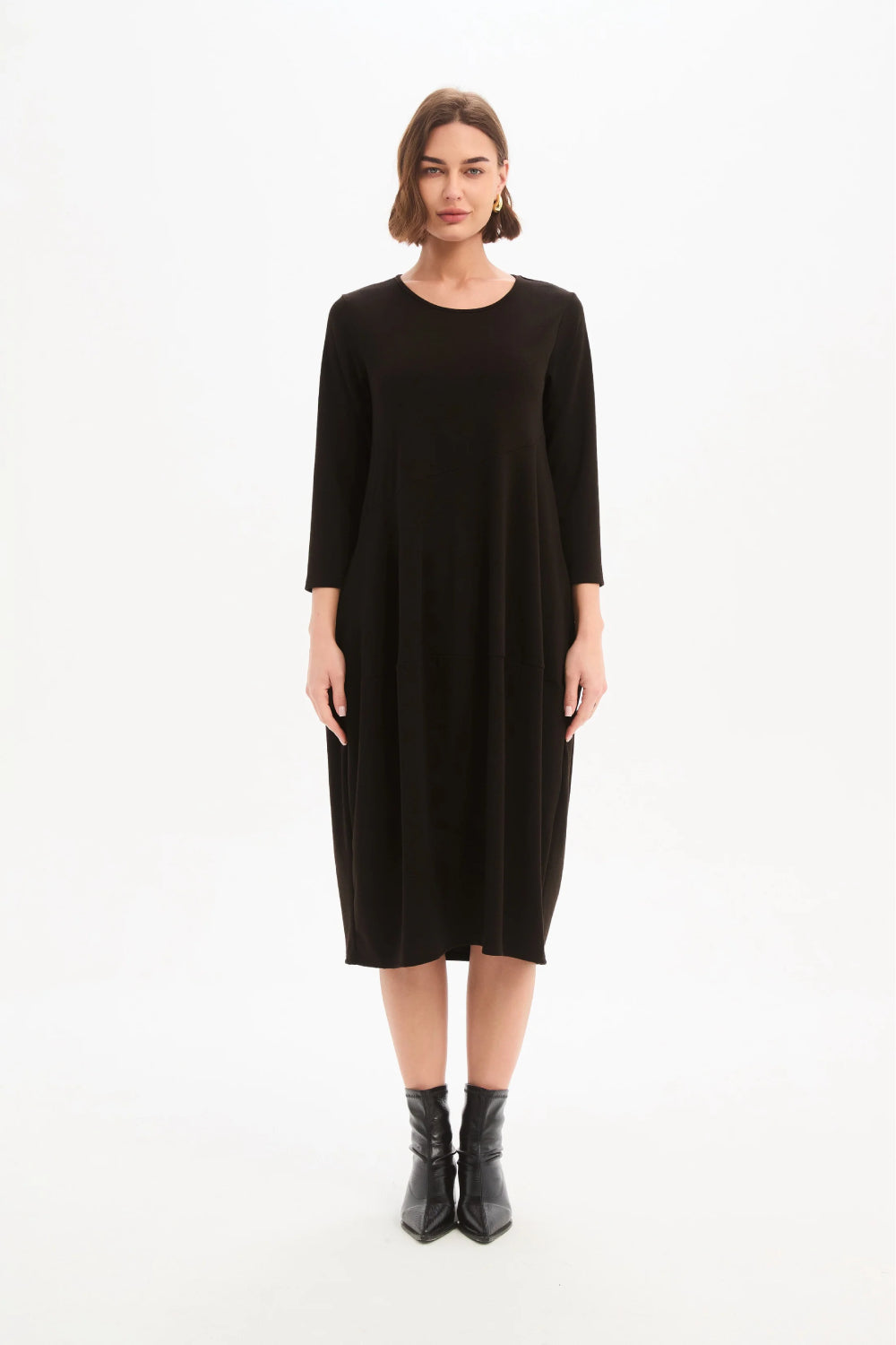 Diagonal Seam Knit Dress