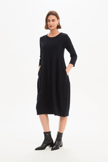 Diagonal Seam Knit Dress