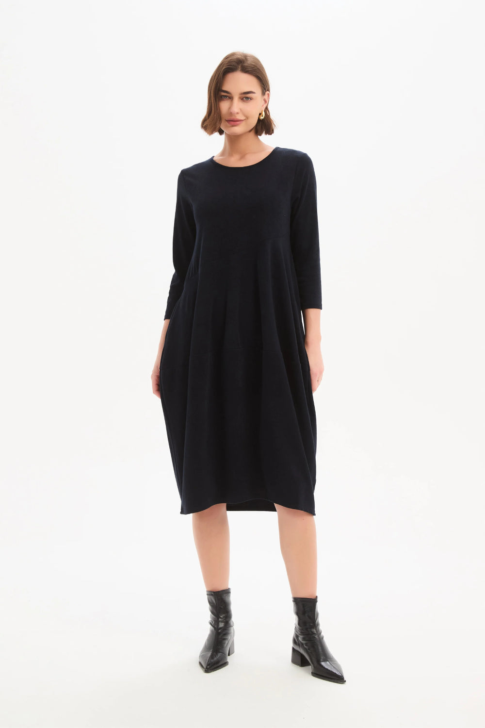 Diagonal Seam Knit Dress