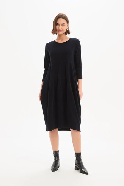 Diagonal Seam Knit Dress
