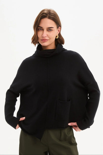 Roll Hem Pocket Knit
