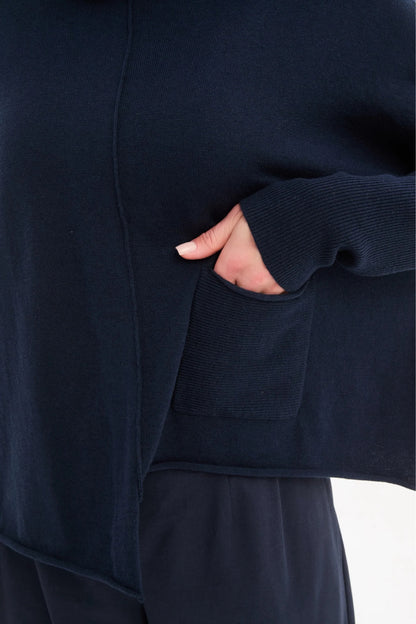 Roll Hem Pocket Knit