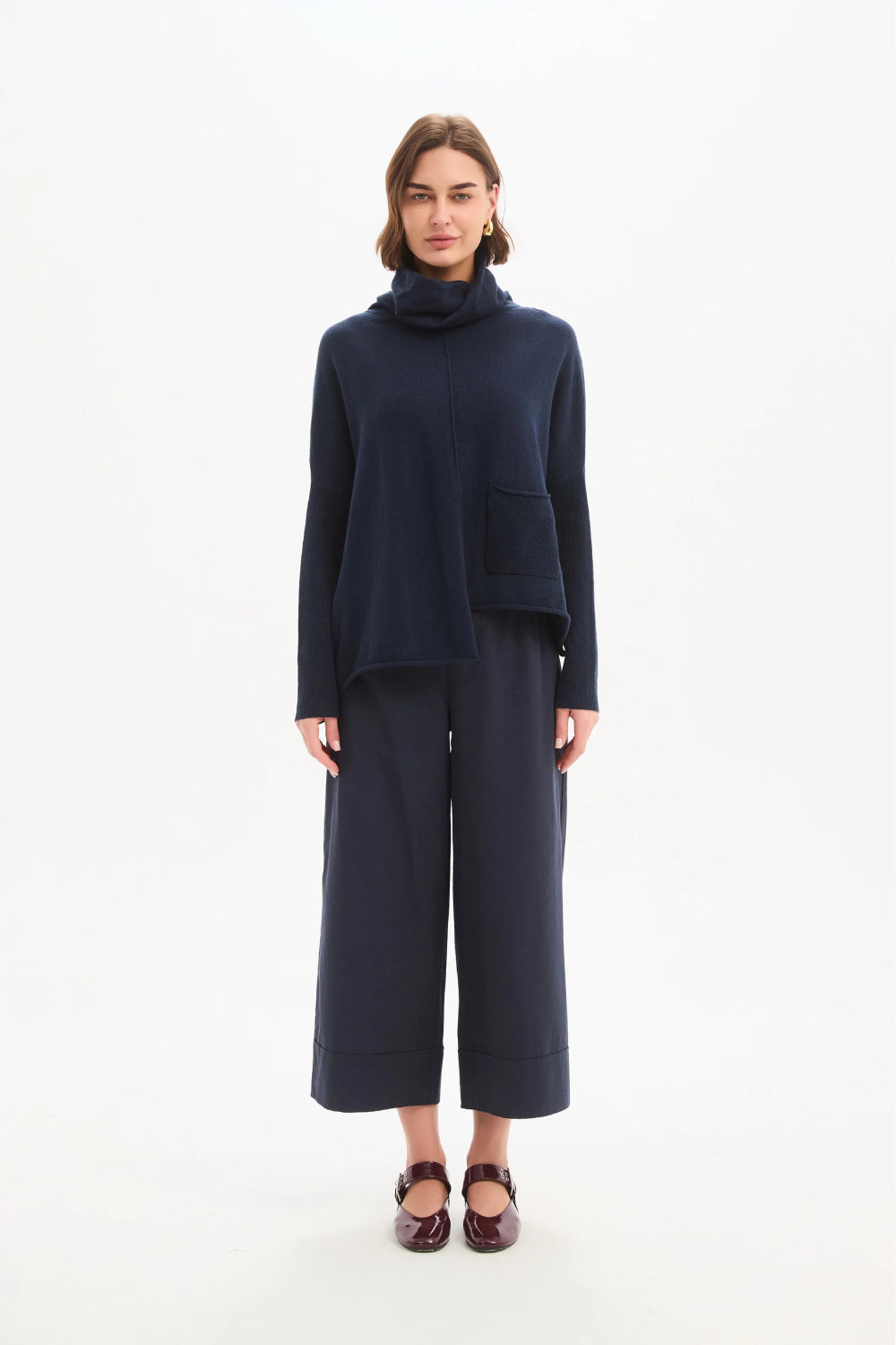 Roll Hem Pocket Knit
