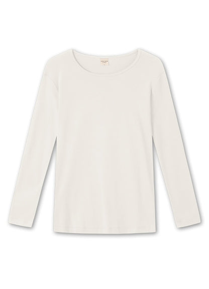 By Basics Round Neck Cotton Top Off-White