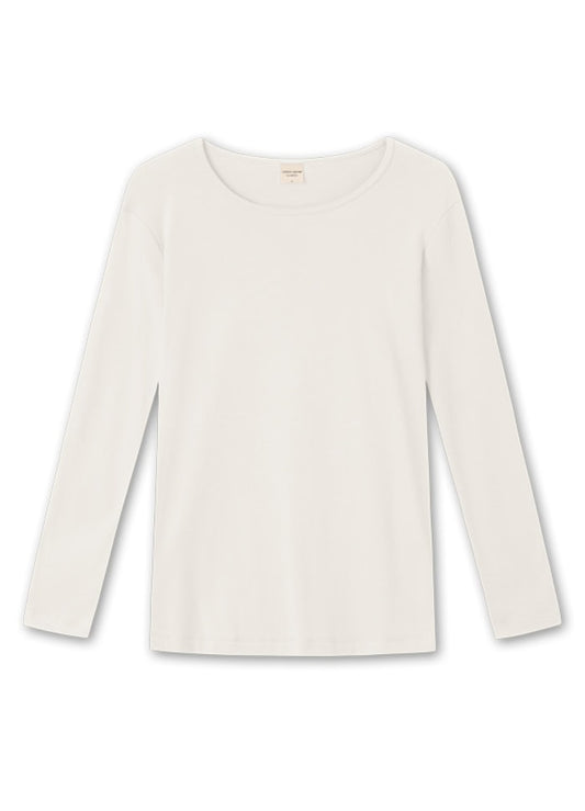 By Basics Round Neck Cotton Top Off-White