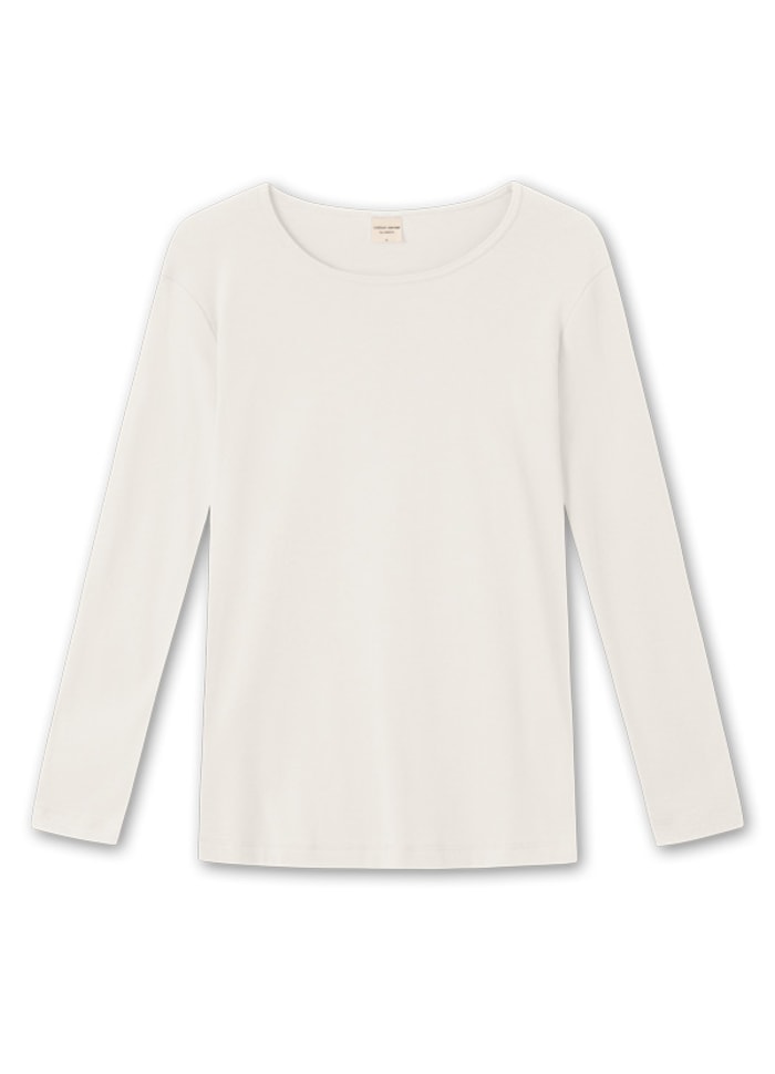 By Basics Long Sleeve Cotton Top White