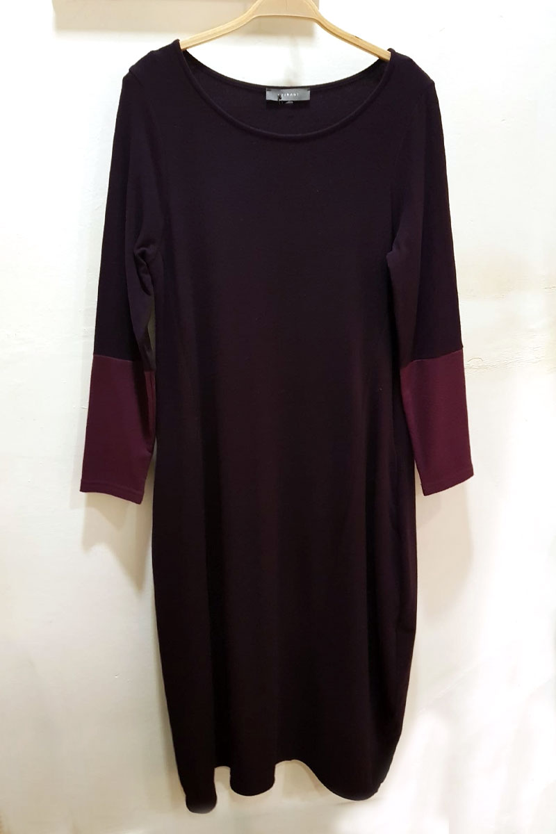 Neirami Contrast Dress Wine